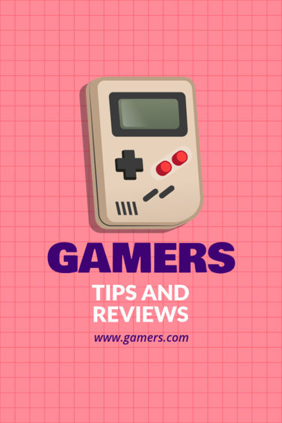Pinterest Pin Template with Gaming Graphics