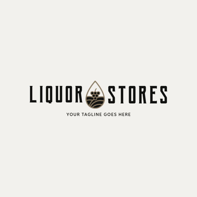 Placeit - Simple Liquor Store Logo Design Template