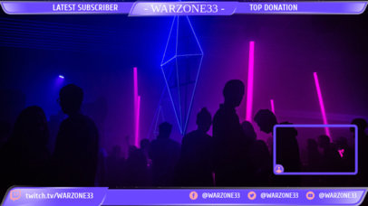 Placeit Twitch Overlay Maker With A Nightclub Setting Background