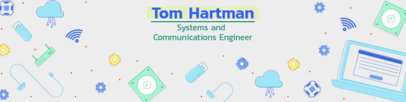 Placeit - Modern-Looking LinkedIn Cover Template for a Software Engineer