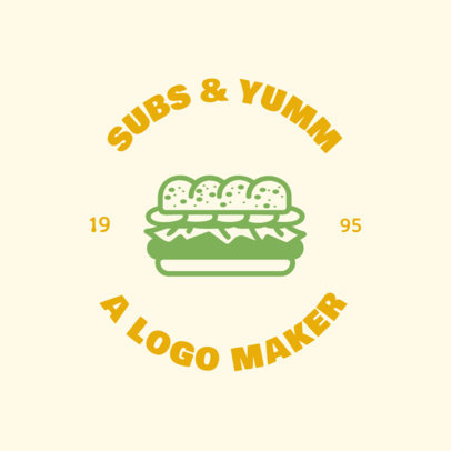 Fast Food Logo Maker Featuring a Sandwich Illustration 1013d