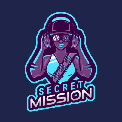 Placeit Gaming Logo Template Featuring Characters Inspired In