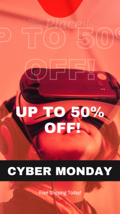 Instagram Story Template for a Cyber Monday Sale 1750a 23