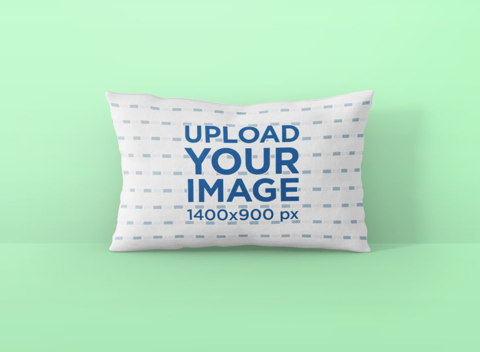 Placeit - Pillow Mockup Featuring a Customizable Background