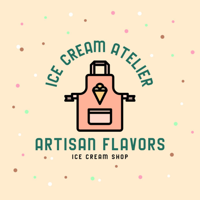 Placeit Colorful Artisanal Ice Cream Logo Generator