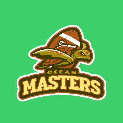 Placeit - Football Logo Creator with an Illustration of a Turtle