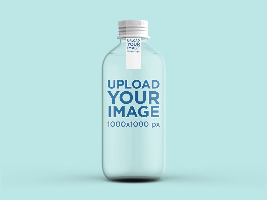 Placeit - Water Bottle Mockup Featuring a Customizable Background