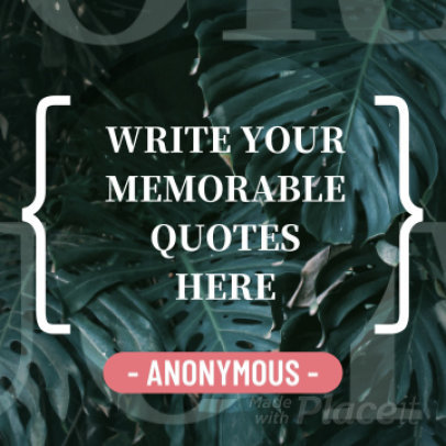 Instagram Video Maker Featuring a Memorable Quote 340