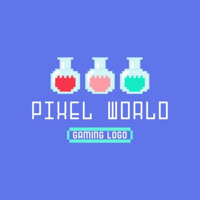 Placeit - Gaming Logo Template with 8-bit Graphics
