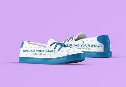 Download Placeit - Mockup of a Pair of Canvas Sneakers with a Plain ...