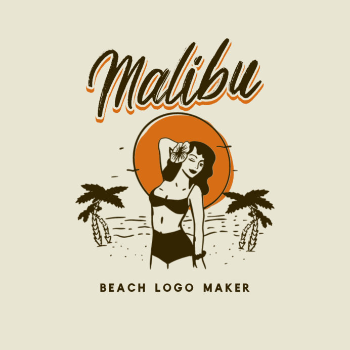Placeit Clothing Brand Logo Maker Featuring Vintage Summer Graphics