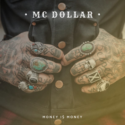 Hip-Hop Money Album Cover Design Template 465b