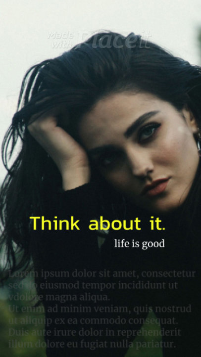 Instagram Story Video Creator for a Quote with a Picture as a Background 1555-el1