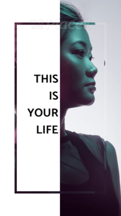 Instagram Story Video Maker with a Minimalistic Frame and a Quote 1657-el1