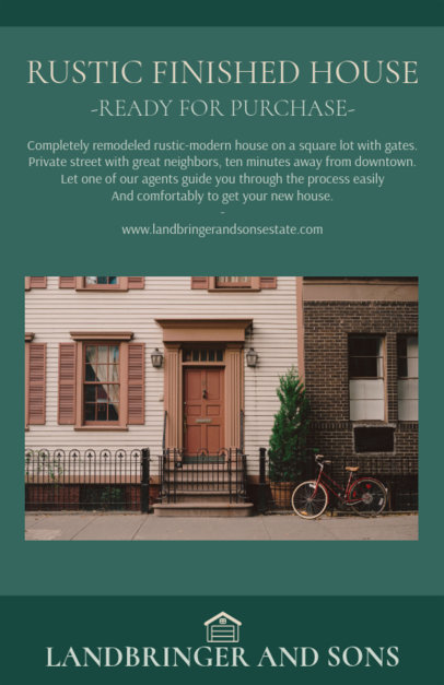 Real Estate Online Flyer Template for a House Sale 500b