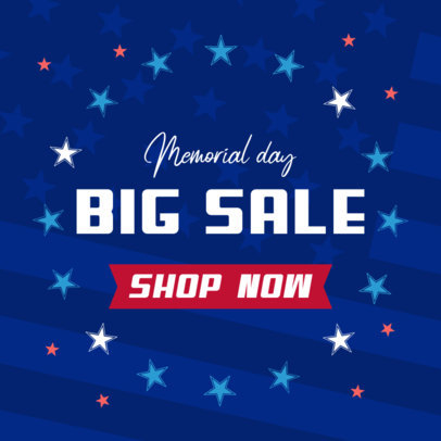 Placeit Banner Template Featuring A Promo For Memorial Day