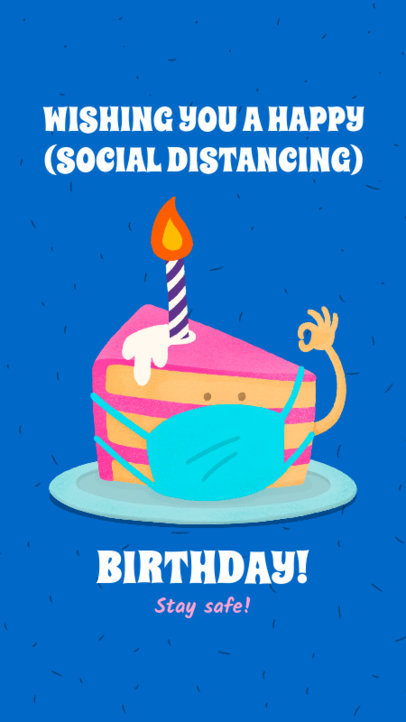 Placeit Instagram Story Generator With A Colorful Quarantine Birthday Cake Graphic