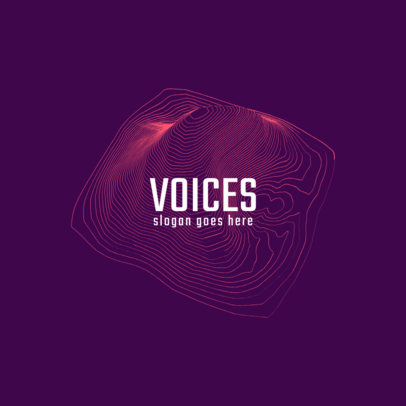 Music Logo Creator Featuring Thin Sound Wave Lines 