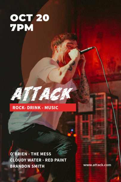 Placeit - Poster Design Generator for a Rock Concert