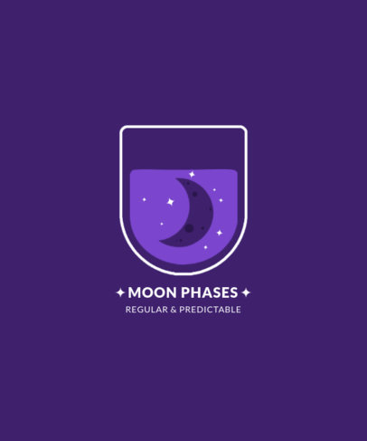 T-Shirt Design Creator with a Quote About Moon Phases 2136d-el1