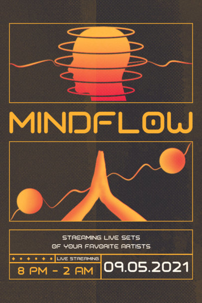 Placeit - Poster Design Generator for an Online Festival Featuring ...