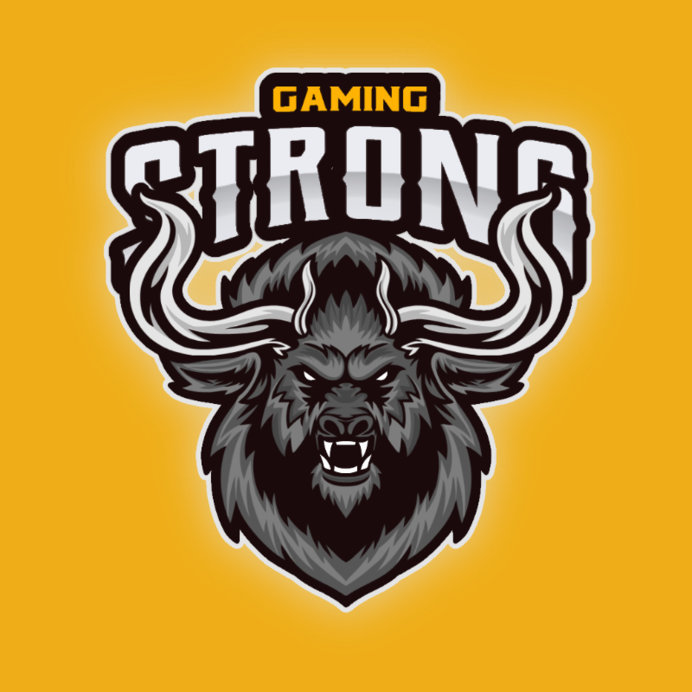 Placeit Sports Logo Maker with a Horned Animal Illustration