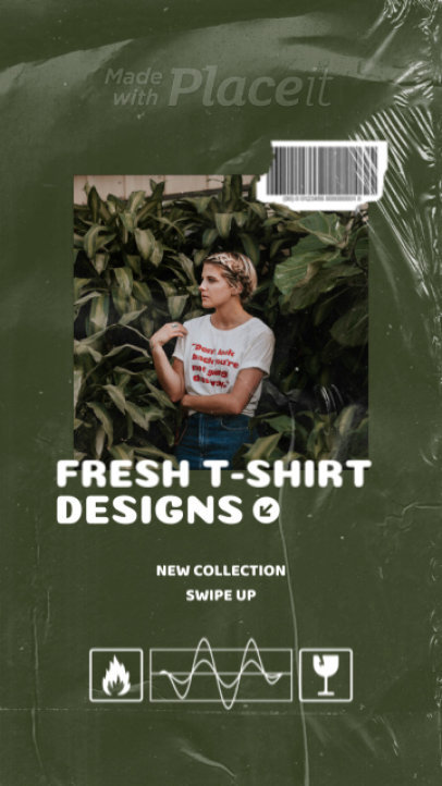 Music-Themed Instagram Story Video Creator for a Merchandise Ad