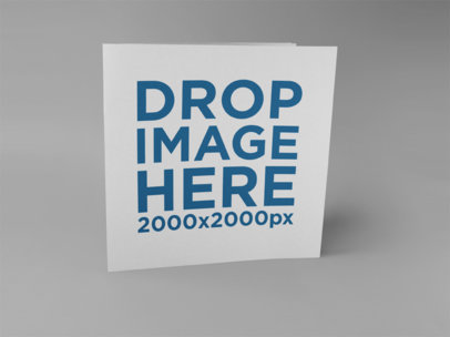 Square Booklet Template Standing on a Solid Surface