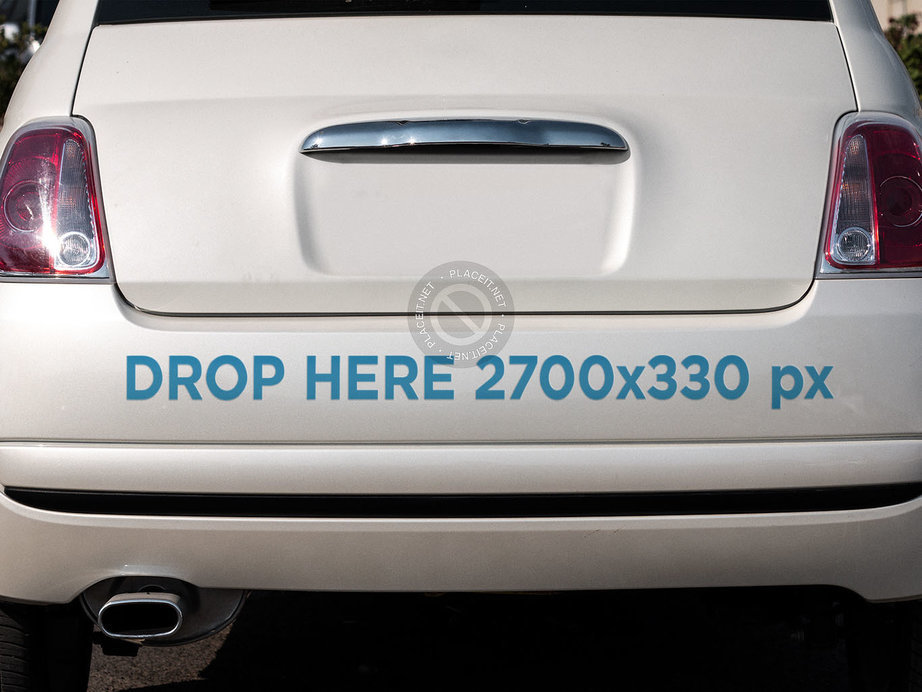 Placeit Mockup of a Sticker on a Car Back Bumper